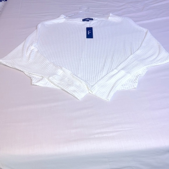 LULUS Cool White Thermal Long Sleeve Top Size M - Picture 9 of 10